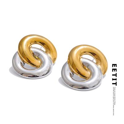 Pendientes de Tuerca Geométricos Clásicos Minimalistas de Moda Diaria Impermeables Acero Inoxidable Moda Joyería de Moda para Mujer Regalo