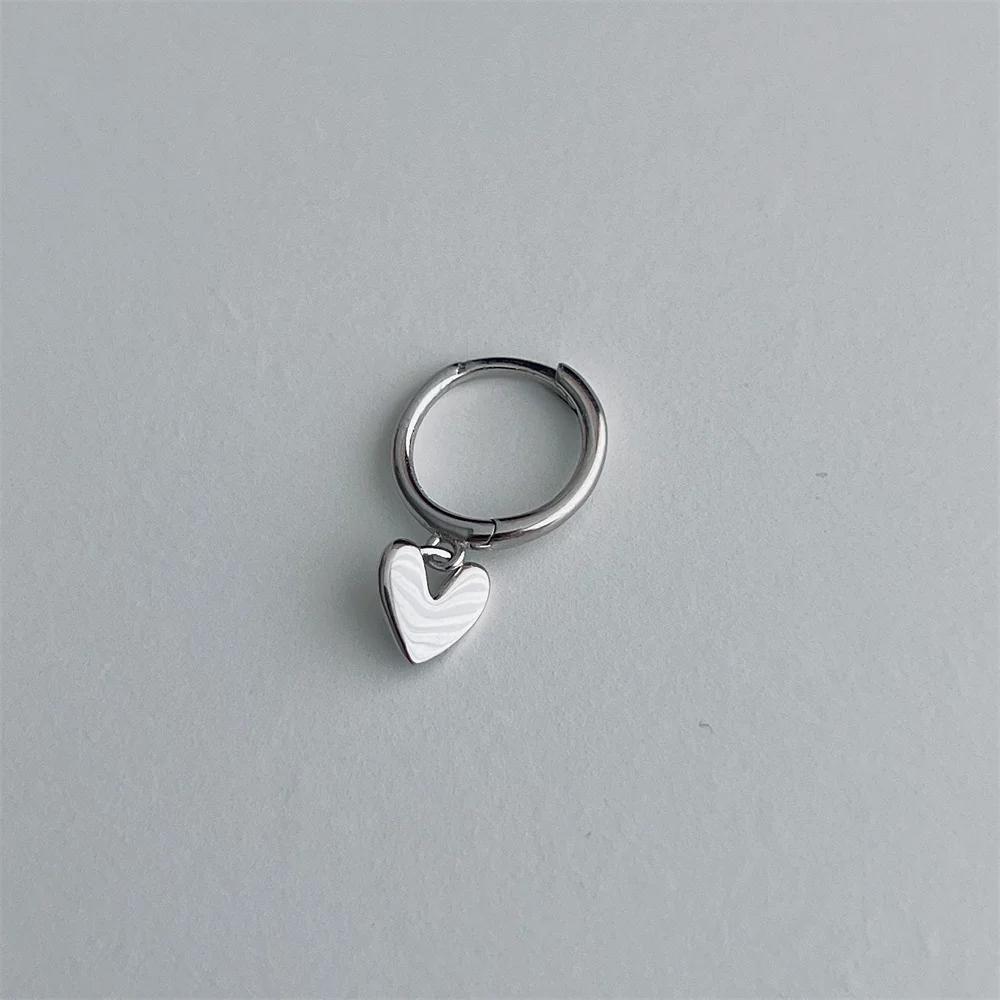 Shesaid Sleep Sterling Silver Retro Heart-Shaped Ear Clip Single серебряный