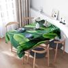 Banana Leaf Print Tablecloth Green Floral Design Decorative Home Dining Mat for Kitchen Easy Wash Waterproof Rectangular Table L