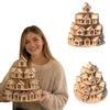 Wooden Christmas Advent Calendar - Piece Countdown Decor for Home