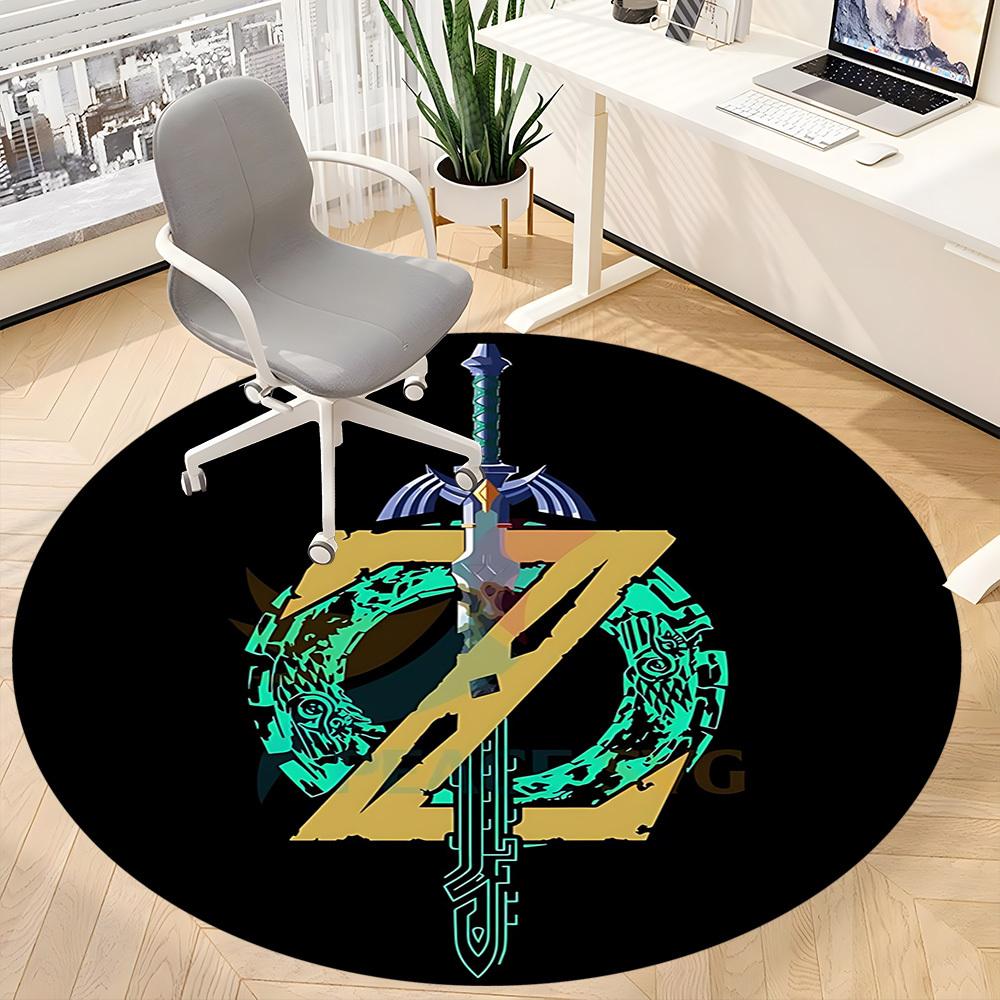 1 Stück The Legend of Zelda Stuhlteppich für das Büro, Rutschfest, Weicher und Langlebiger Büroteppich für die Innendekoration