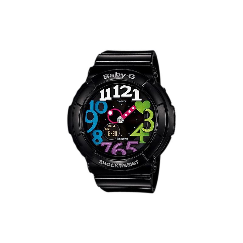 

Casio BABY-G multifunctional fashionable contrasting color cute disc watch quartz movement resin strap Japanese and Korean watch women s BGA-131-1B2 чорний