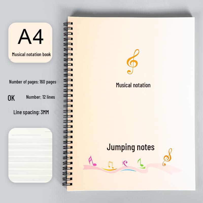 Music Score Practice Notebook - Piano Sheet for Students (Large, Medium, Small)