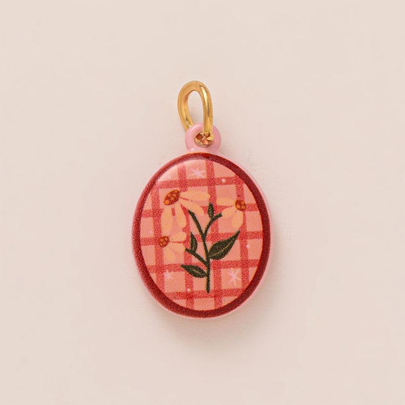 

New Fashion Bow Moon Pendant Diy Drip Oil Painting Color Series Plating Color Preservation A2