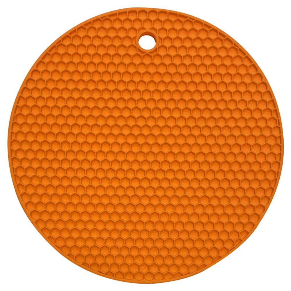 18cm Round Silicone Non-slip Heat Resistant Mat Coaster Cushion Placemat Pot Holder Kitchen Accessories