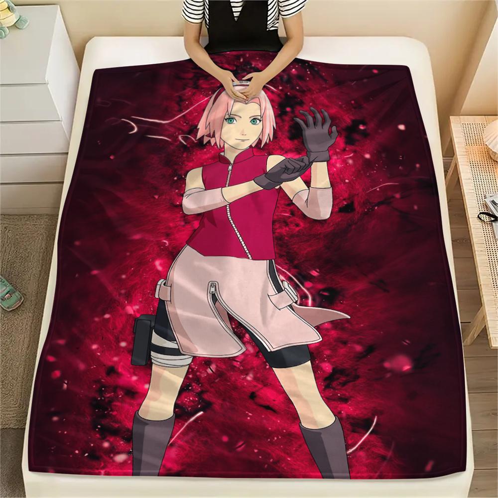 Naruto Haruno Sakura Anime Blanket, Cozy Throw for Bedroom, Ideal Gift for Sakura Lovers.chl