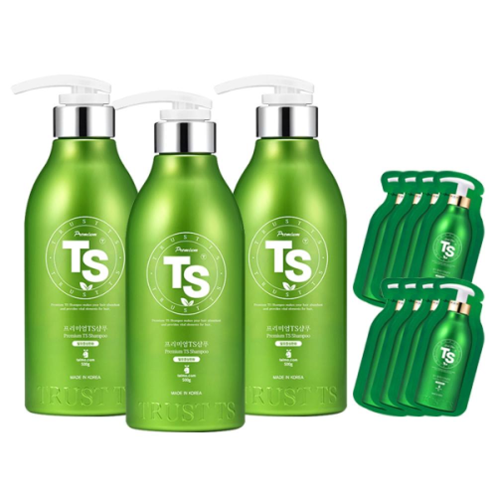 Ts [3pack] Premium Ts Shampoo Set  500g X 3+Ts Shampoo Pouch 6g X 8 Pcs none