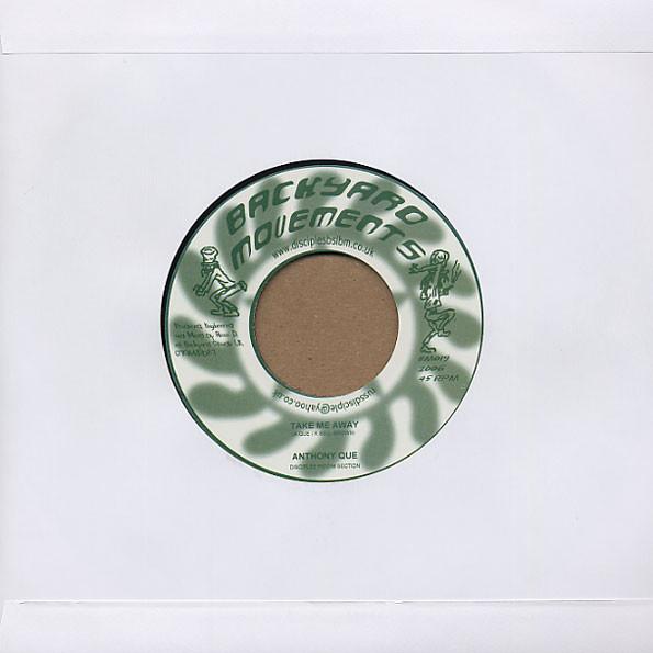 

7-дюймовая пластинка ANTHONY QUE Take Me Away BM019 Backyard Moveme 2006 UK Reggae Ska Dub Б/у