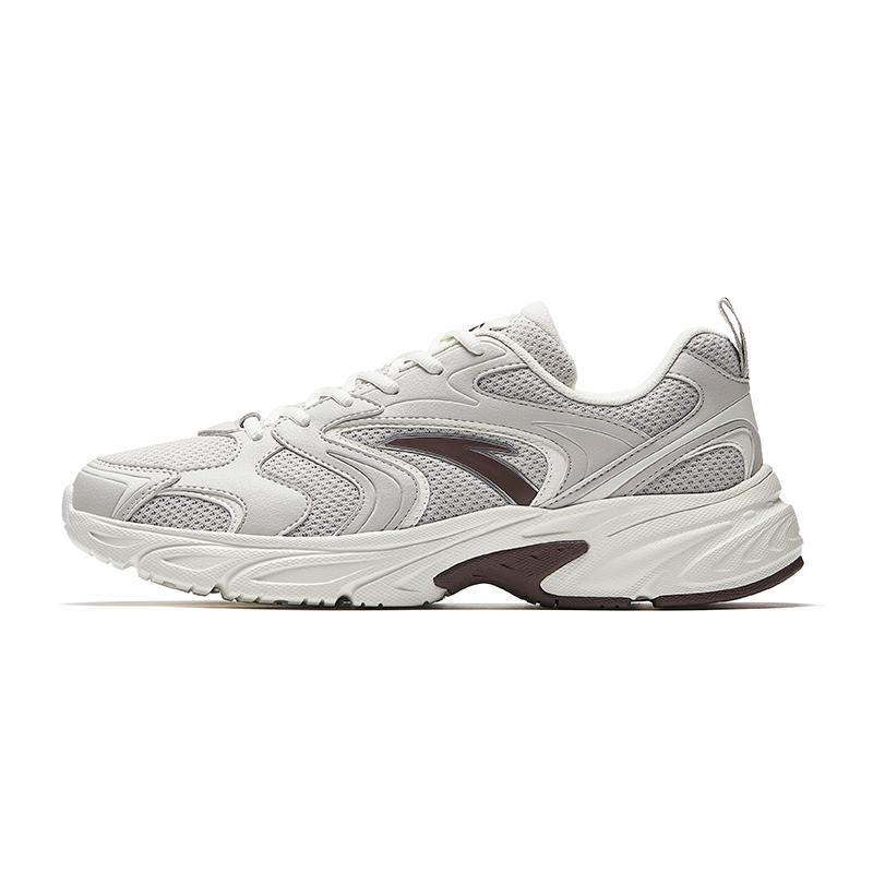 

New Anta Cushioning, Wear Resistant Low Top Casual Shoes Men s Shade 1 Gray Ivory White 912538821-5 43
