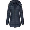 Autumn and Winter Women's Clothing Medium and Long Slim-fitting Hooded Jacket Casual Light Cotton-padded Clothing Cotton-padded Clothing Personality
