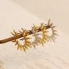 925 Silver Ear Needle Vintage Sun Hoop Earrings for Women Punk Hip Hop Sun Flower Big Earrings Fashion Jewelry Gifts
