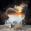 Sea Sunset View Wall Mural Ocean Sunset Clouds Seascape Wallpaper for Bedroom Decor