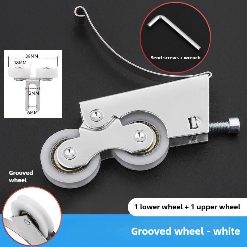 Slider Door Wheels Silent Sliding Door Wheels Single and Double Concave and Convex Nylon Wheels for Cabinet Sliding