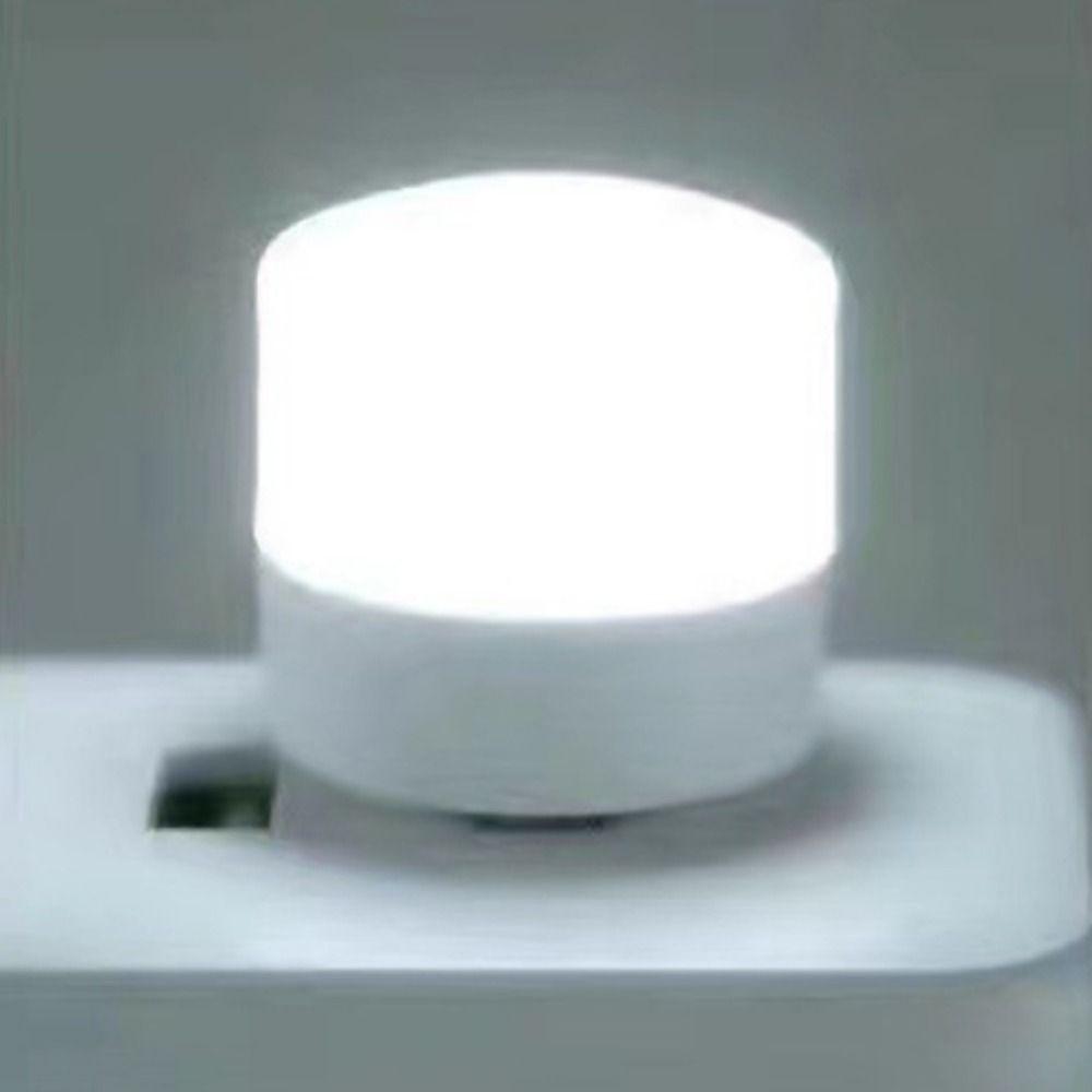 Warm White Mini USB Night Light Round Shape Mini Reading Light  Mobile Charging