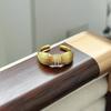 Medieval Vintage Flower Butterfly Brushed Opening Ring Light Luxury Niche Exquisite Zircon High-End Ring Woman