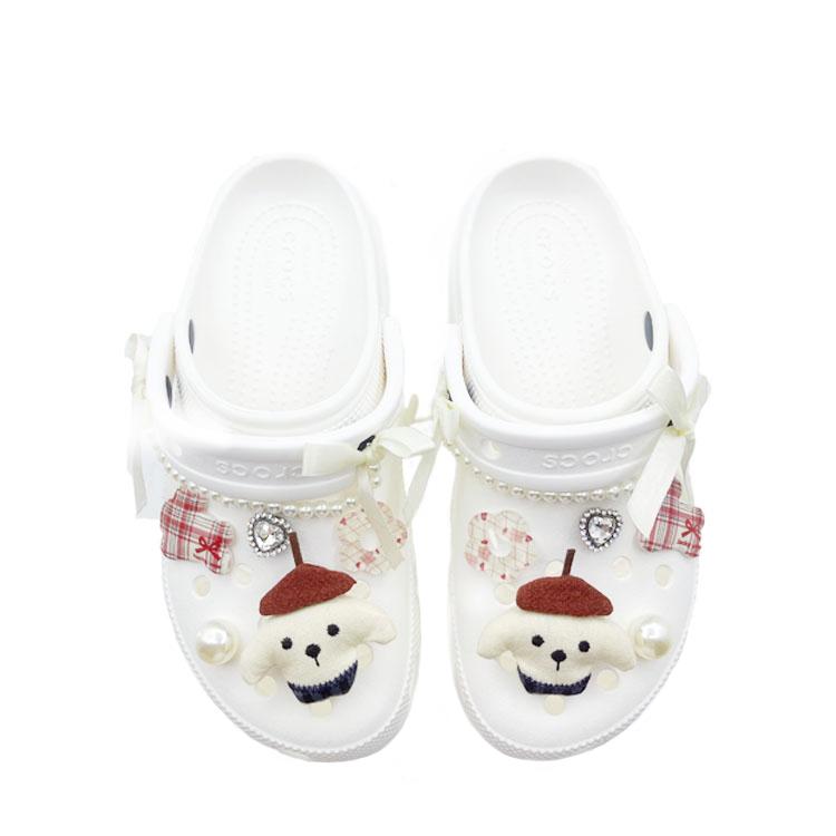 Crocs Classic Platform Clog EVA Summer Party Beach Trip Fashion Trend Hole Shoes Unisex White