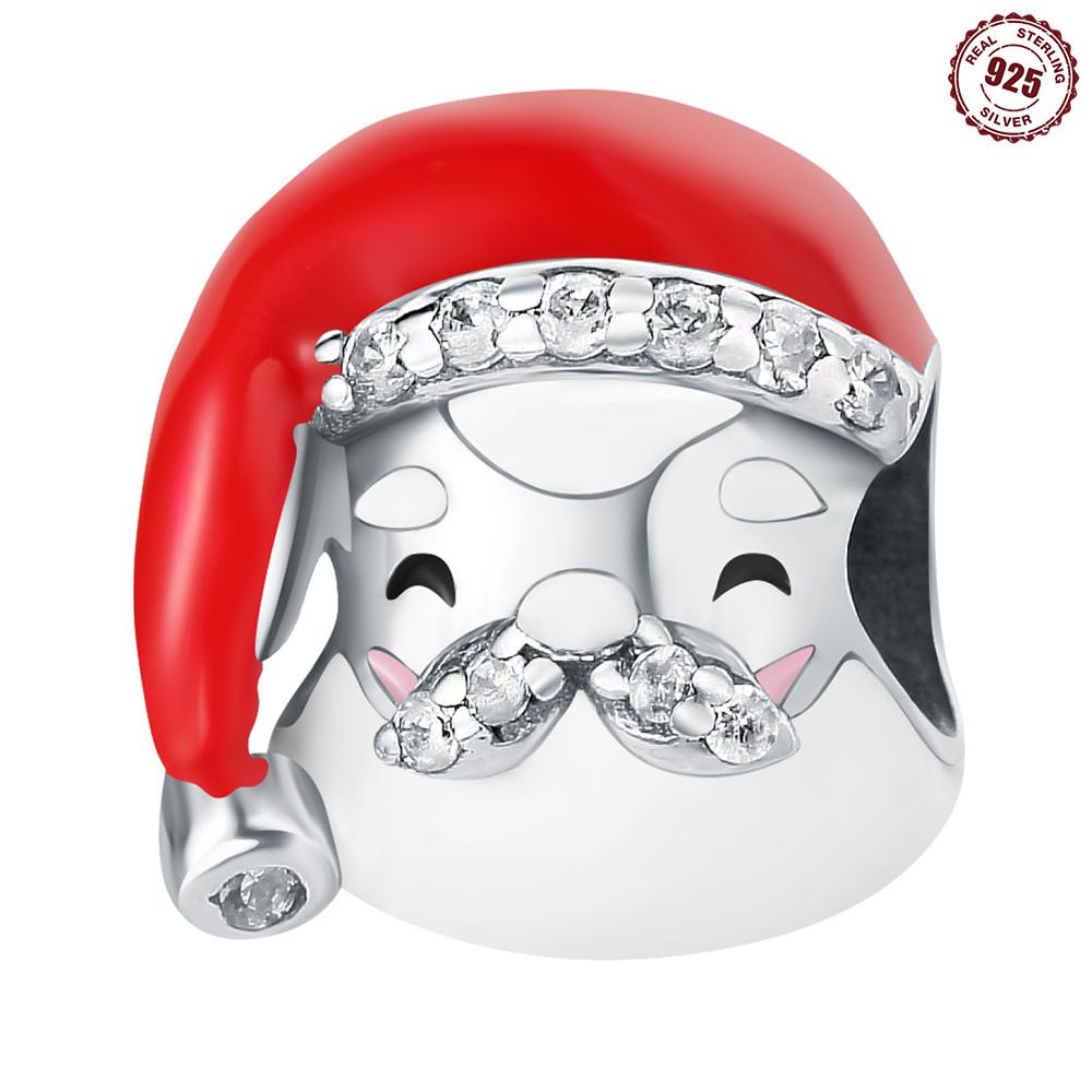 Copper Christmas Series Elk Heart Hat Charms Beads Fit Original Bracelet Necklace Fine Jewelry Women Diy Gifts