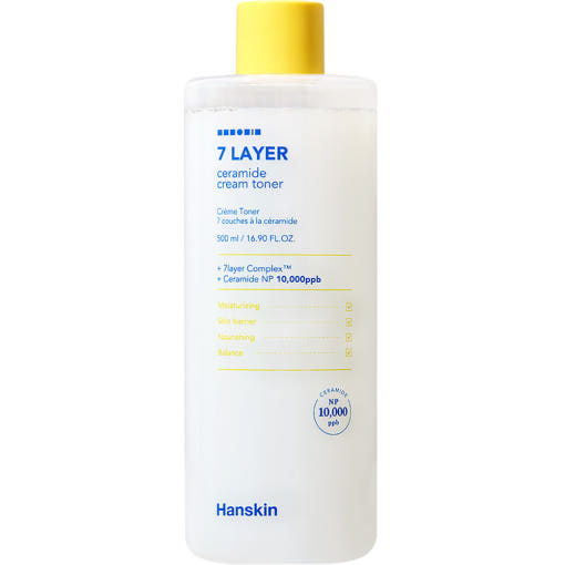 Hanskin Sevenlayer Ceramide Mochi Cream Toner, 500ml