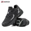 Men's Running Shoes Leather + Mesh Breathable Non-Slip Men's Outdoor Wear Sports Lightweight Running Basketball Shoes