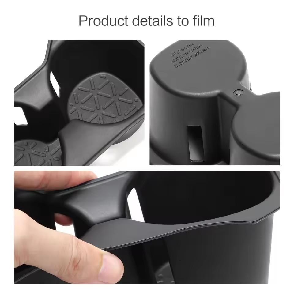 for Toyota RAV4 2019 - 2025 TPE Cup Holder Storage Box Shock-Absorbing Central Armrest Organizer Tray Car Interior Accessories
