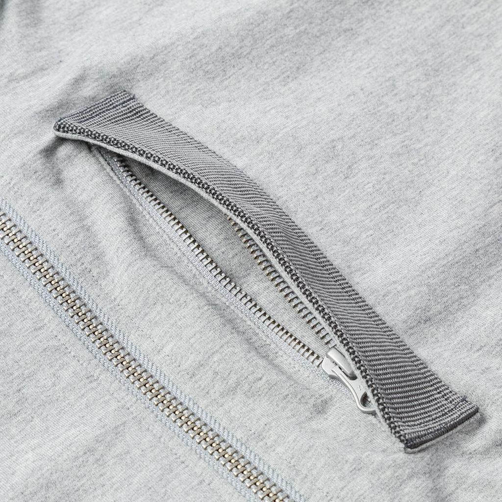 Vans Solid Color Baseball Collar Long Sleeve Zipper Jacket Men jackets Gray VN000KETGRH
