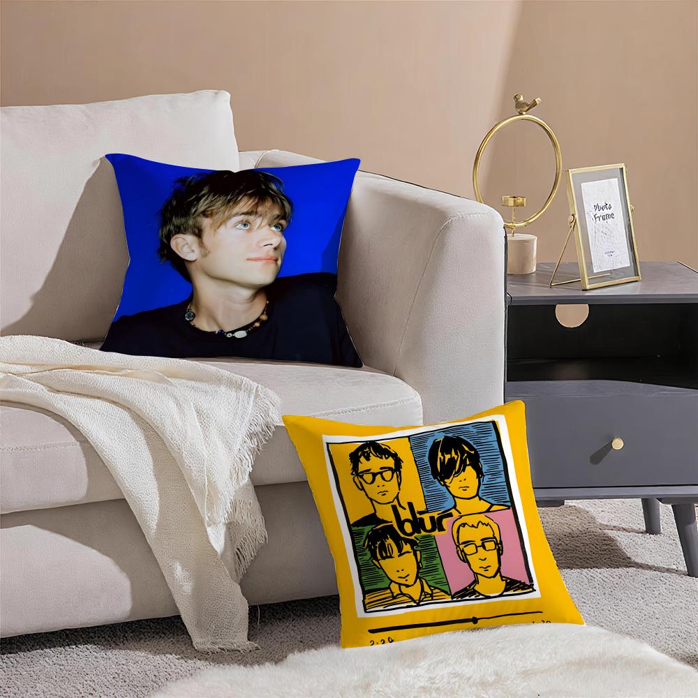 BBlur Band Cushion Cover Throw Pillow Cover Hidden Button Durable Polyester Chair Cushion