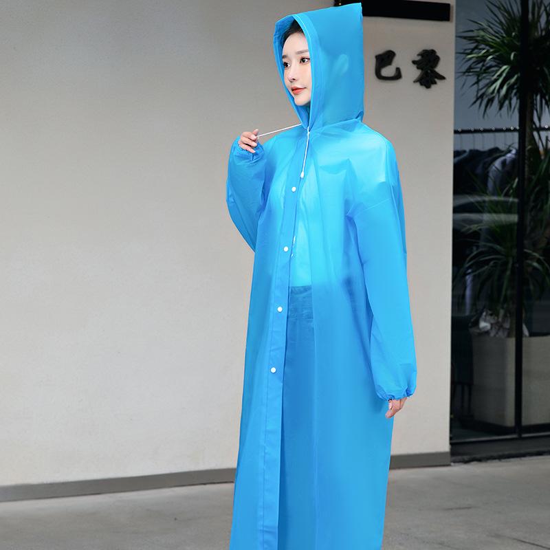 EVA matte adult non-disposable raincoat thickened long light portable unisex logo