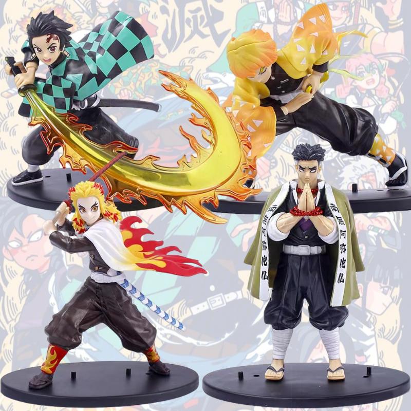 Tanjirou Demon Slayer Zenitsu Kyoujurou Pvc Action Figure Model Toys Decoration