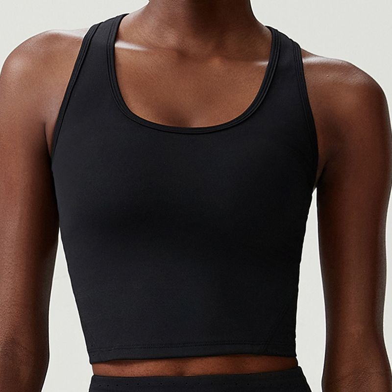 European and American I-Shaped Beauty Back Sports Vest Mesh Breathable Yoga Bra High Strength Shockproof Running Fitness Bra Women