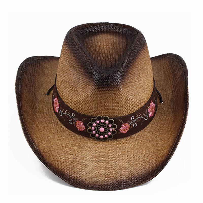 My Extreme Outdoor Activities Women's Cowboy Hat Men's Cowboy Straw Hat Monochrome Felt Hat Men's And Big Brim Outdoor Beach Knight Hat 55-58Cm