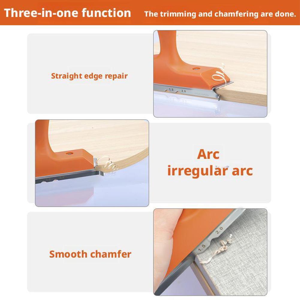 Right Angle/arc Universal Trimming Knife Woodworking 3-in-1 Edge Deburring Scraper Precision Wood Board Mini Chamferer Tools