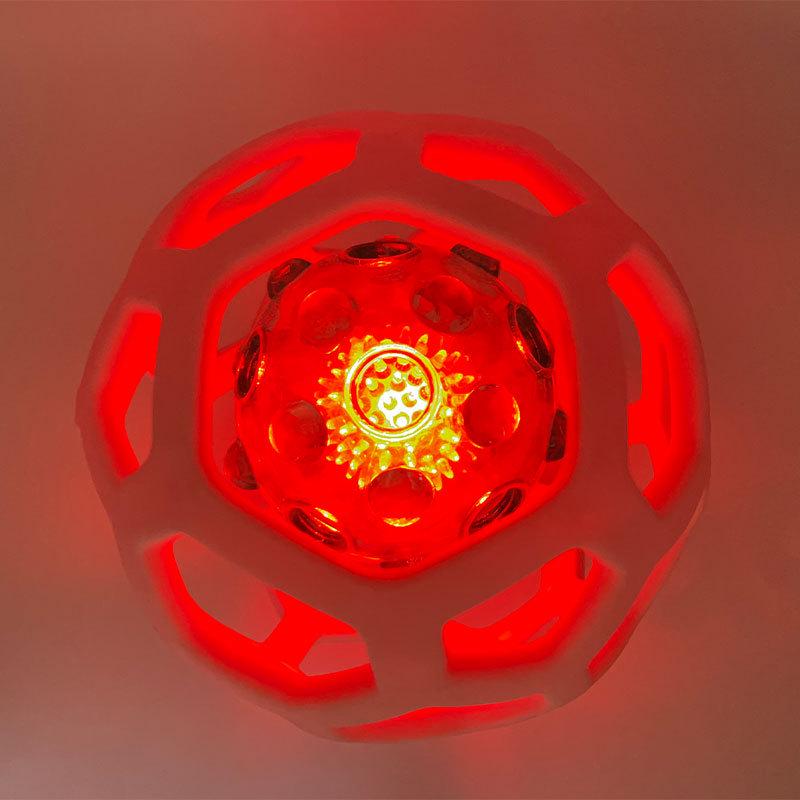 Two-Color Flashing Hollow Dog Toy with Shaking Sound and Splittable Design