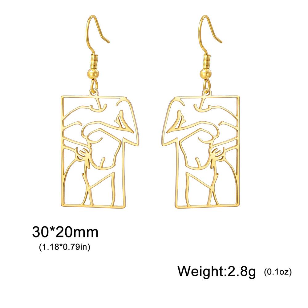My Shape Charming Beauty Earrings for Women Girls Stainless Steel Fascinating Shapely Beauty Drop Earrings Fashion Jewelry Gift