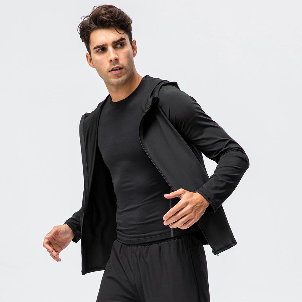 Men's Quick-Dry Long Sleeve Sports Hoodie for Running & Training - Autumn/Winter