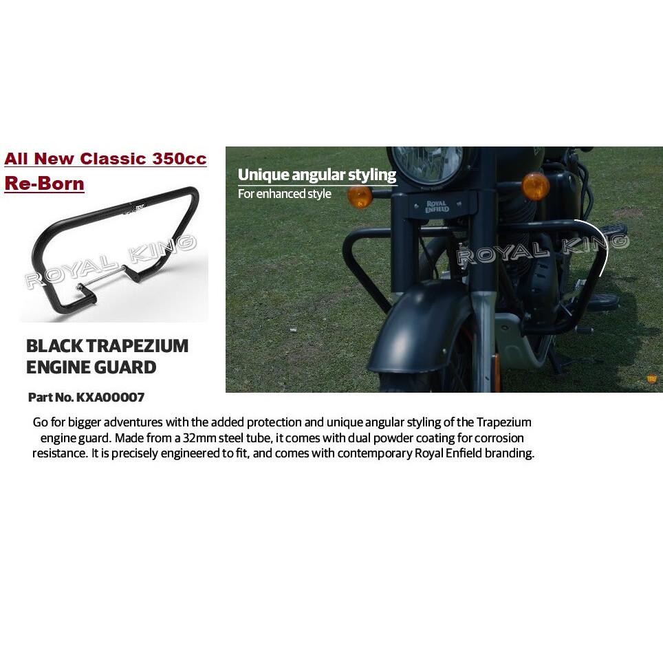 Royal Enfield "Black Trapezium Engine Guard Meteor & New Classic 350 Reborn"