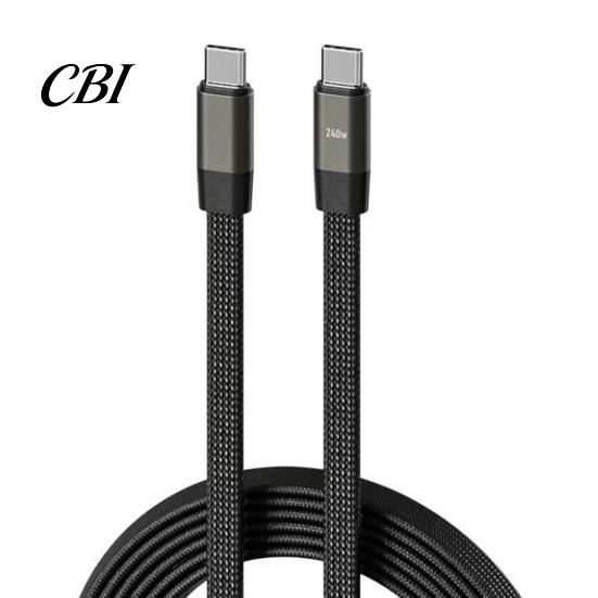 Tablet Charging Cord 240W Data Cable, Two-in-One And 480Mbps High-Speed Transfer USB Type-C Durable Cable to Fast Notebook with E-Marker Chip Portable