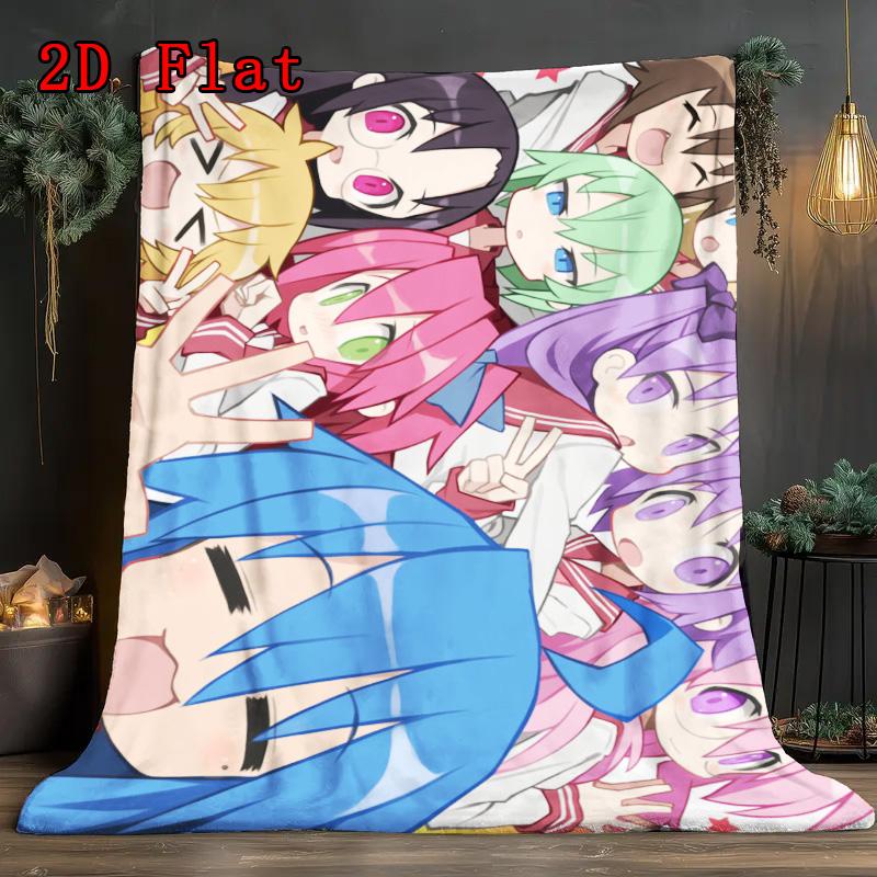 Lucky Star 2D Flat Pattern Flannel Blanket High quality All Seasons Warmth and Comfort Perfect for Christmas Gifts.DMT0925056