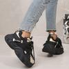 [Colorblock Mesh Women's Sneakers] Women's Colorblock Mesh Sneakers, Lace Up Soft Sole Platform Casual Heightening Shoes, Low-top Breathable