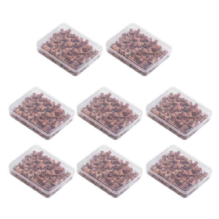 

800Pcs Wood Push Pins Drawing Pins Cork Notice Board Pins Thumb Tacks for Display Picture Notes Memos Files Poster 1