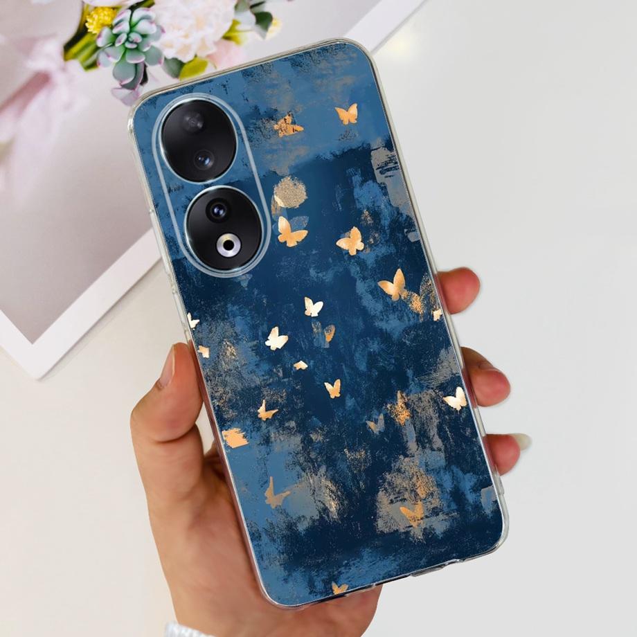 Para Honor 90 / Honor 90 Lite 90 Pro 90 Smart Case Funda de Silicona Suave Elegante de Lujo Hermosa Flor de Cerezo Fundas Tapa Transparente