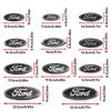 PLWD4 For Ford Fiesta Focus 2 3 Mondeo Edge Ranger Fusion Kuga S-MAX Transit Car Front Grille Emblem Rear Trunk Logo Badge Accessories