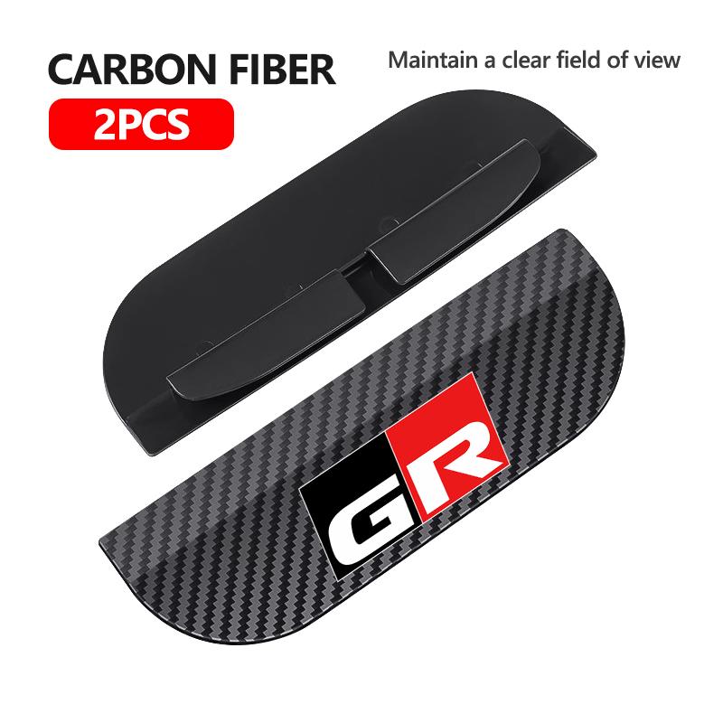 

Carbon Fiber Snap-On Car Rearview Mirror Rain Eyebrow For Toyota GR MN Camry Prius Auris Crown Yaris Corolla CHR Avalon