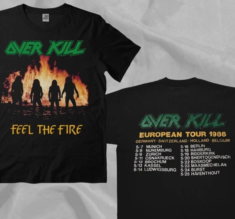 Overkill Feel The Fire Unisex V-Neck Classic Thrash Metal T-shirt S-5XL 3XL