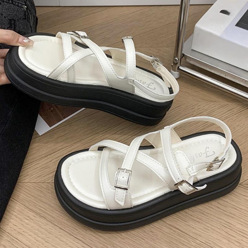 Fashion Princess Sandals 2025 Summer New Ladies Beach Platform Sandals Open Toe Flat Shallow Mouth Comfortable Soft Fashion Sandals
