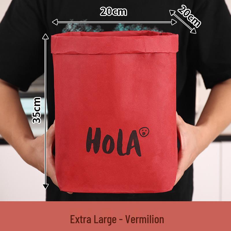 Large Waterproof Washable Kraft Paper Storage Bag for Refrigerator or Desktop Organization, Thickened for Durability, Flower Pot Cover