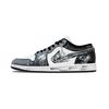 Air Jordan 1 Ink Dot Bear Flipped Over Support Low Top Vintage Basketball Shoes Unisex Black White 553558-165(Team1034-)