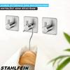 STAHLFEIN Towel Holder Towel Hook Stainless Steel Self-adhesive Set of 4