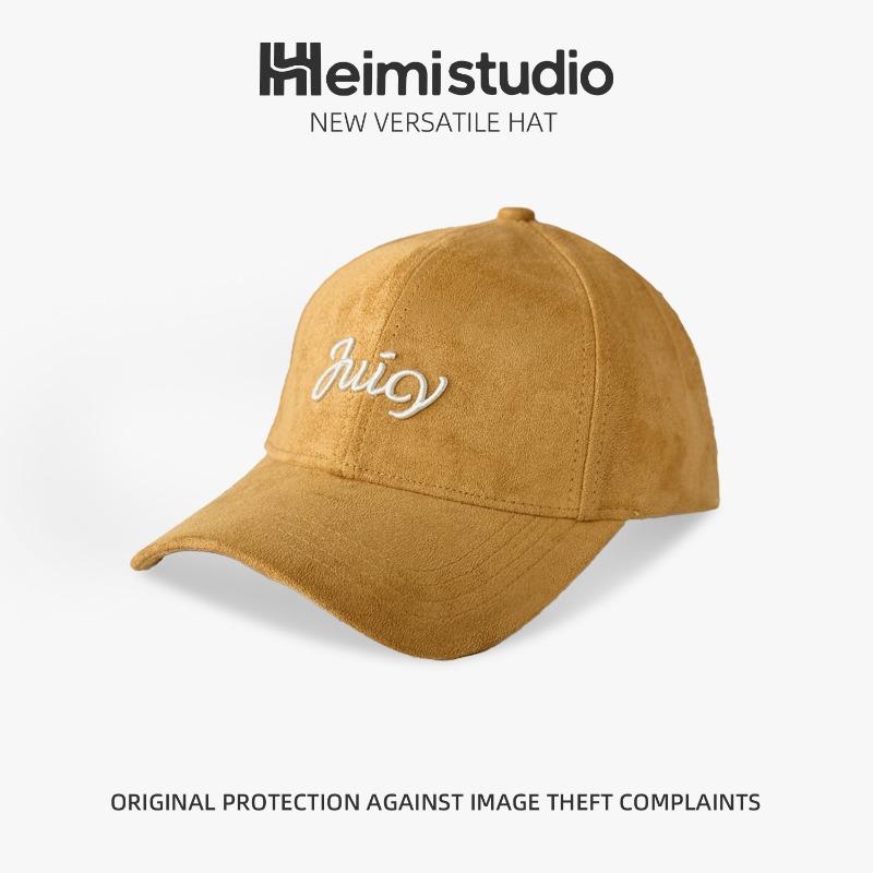 25 Early autumn new three-dimensional embroidered plush high-quality baseball cap versatile face small warm cap