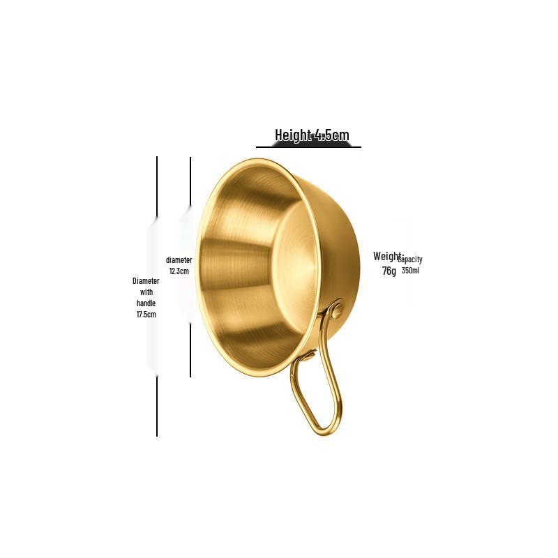 Wutuo Gold Plated Stainless Steel Handle Bowl Set