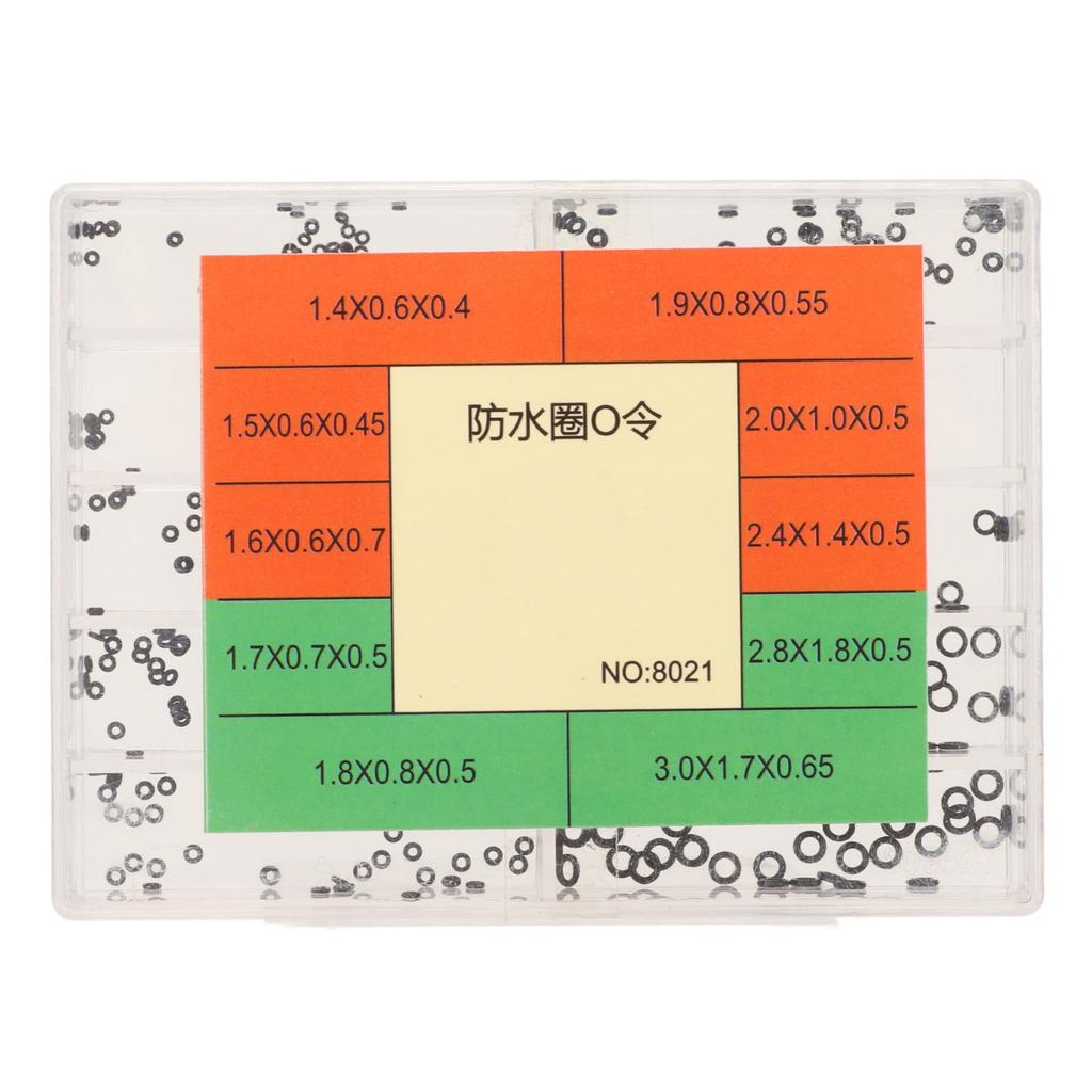 Watch Crown O Ring 10 Grids Pack Multiple Specifications Waterproof Rubber Watch Crown Gasket for